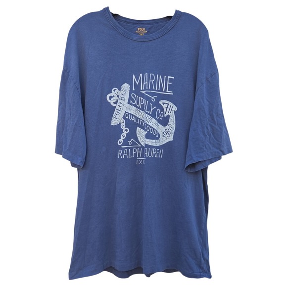 Polo Ralph Lauren Other - Polo Ralph Lauren Anchor Marine Hamptons Yatch Nautical Tshirt Large Tall Blue